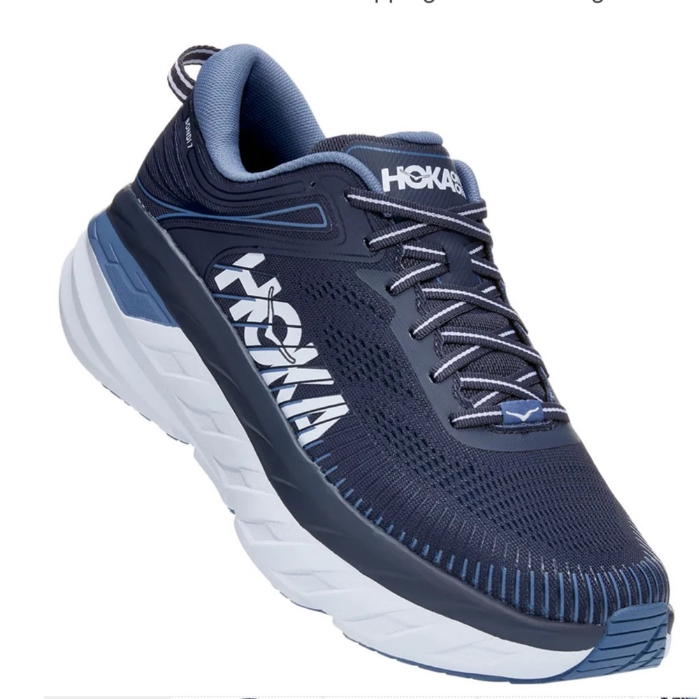 Hoka One One Bondi 7 Blue Sneakers Shoes 11.5